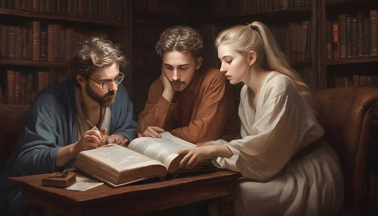 A-girl-and-A-boy-reading-with-philosophers-and-novelist-and-poets-and-musici.jpg?type=w1600