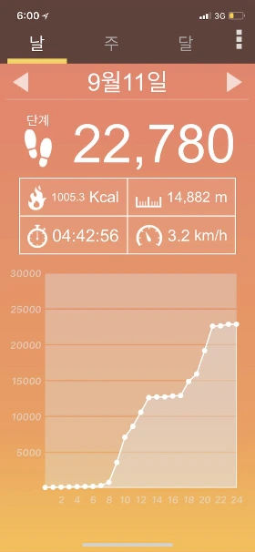 여행 후_만보계 기록.PNG