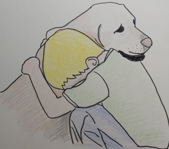 개를 안고 있는 아이.PNG