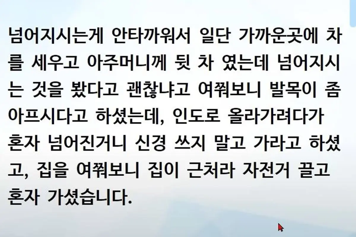 한문철 tv 캡쳐 제보자가 보낸 메세지.JPG