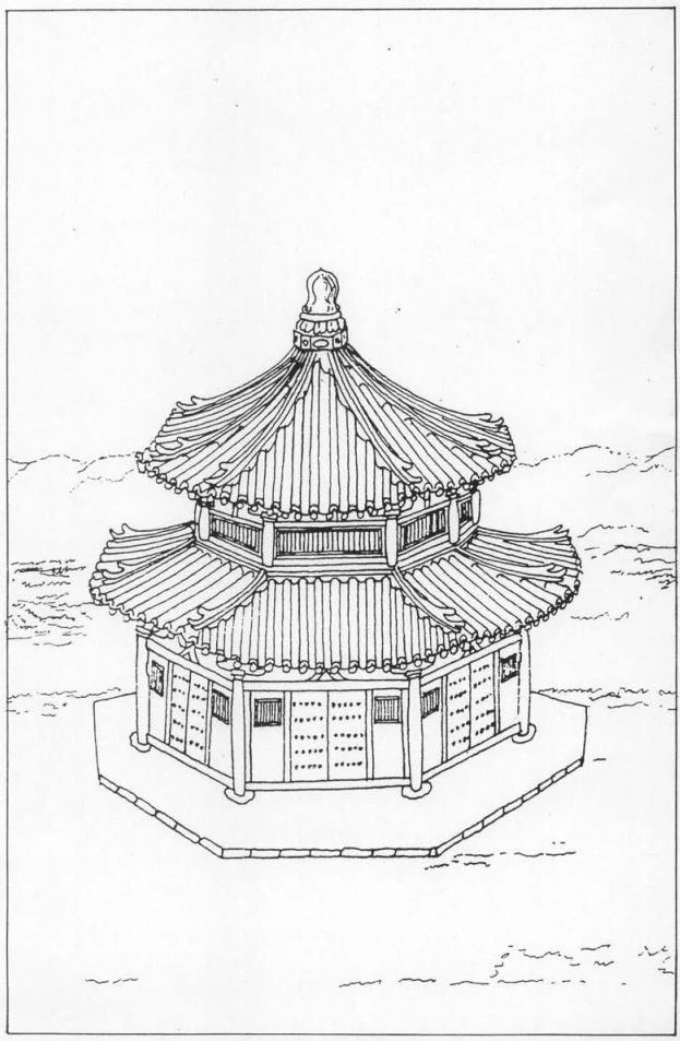 이성산성 구각형건물지 복원도(이성산성 3차발굴보고서).JPG