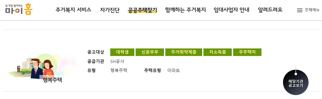 마이홈_공공주택찾기_지도간편검색_공공임대주택_해당기관 공고보기.JPG