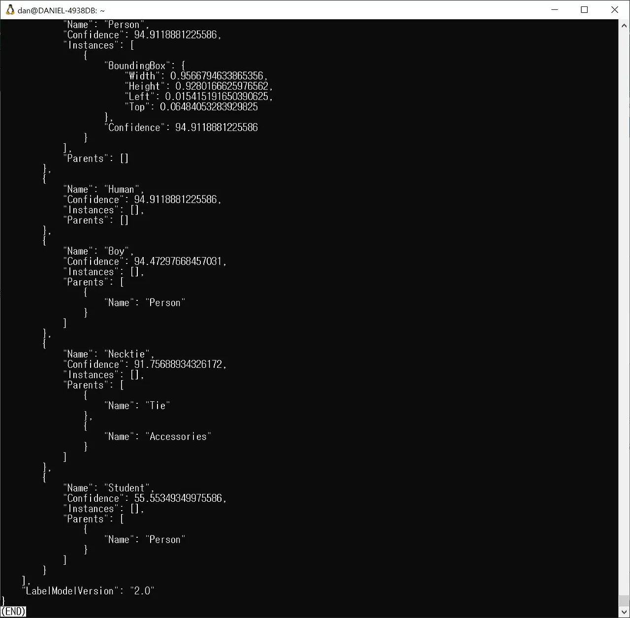 레코그니션 객체탐지 기능 호출_Boy_Netktie.JPG