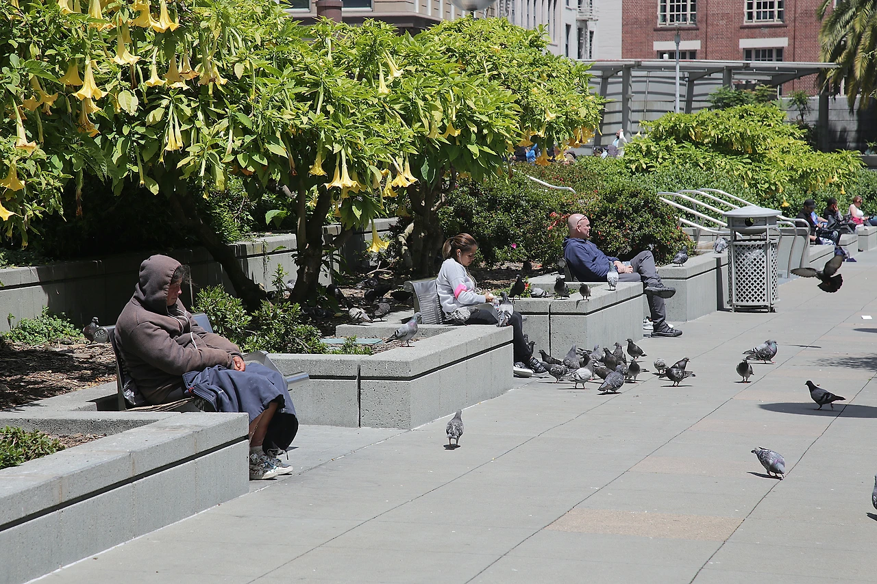 유니언 광장 벤치.JPG