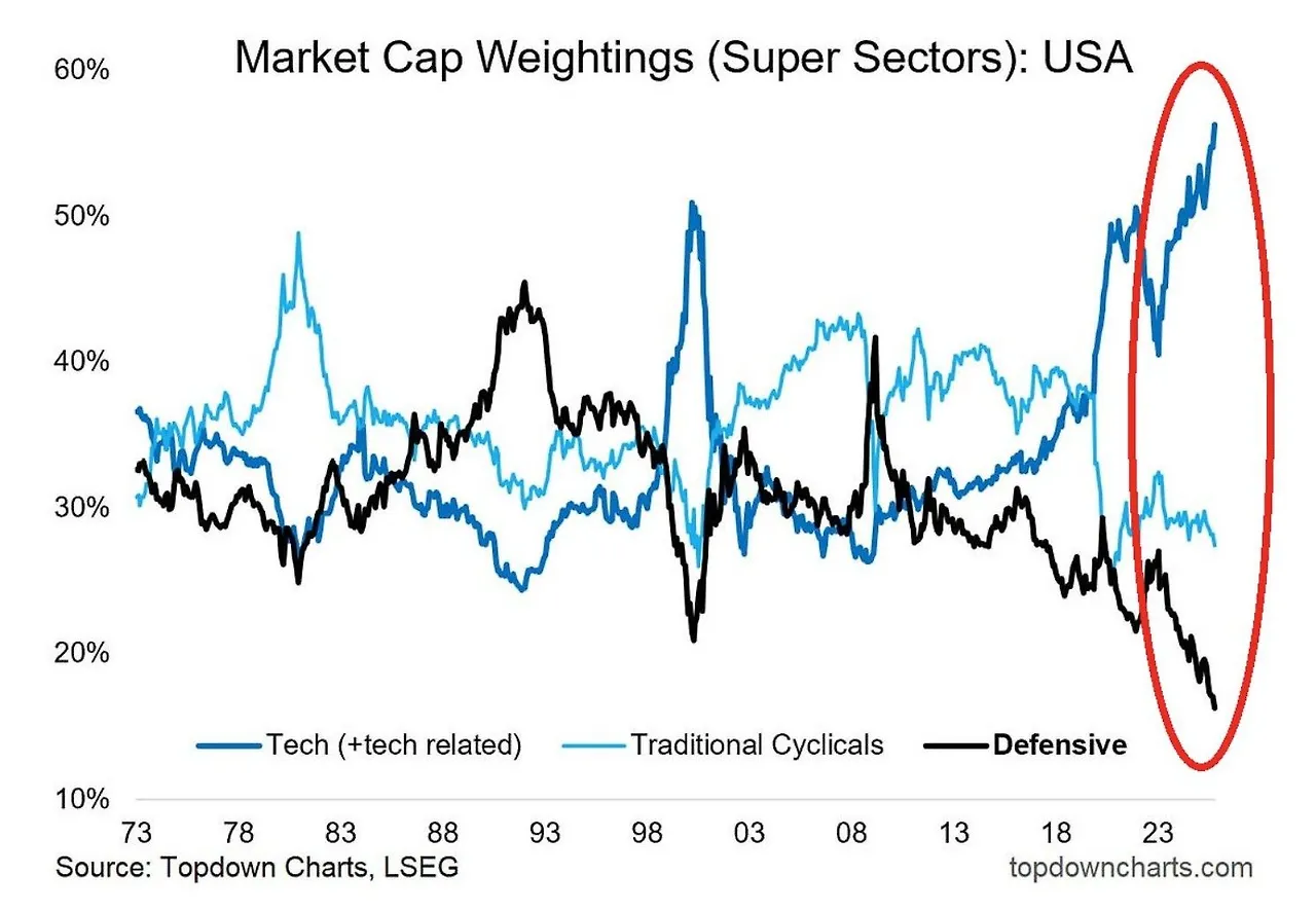 2025-09 YTD Tech 56 percent Defensive 16 percent.jpeg
