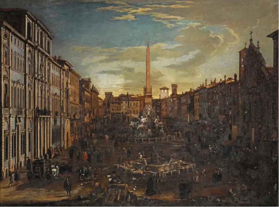 16세기의 로마 전경_Rome, a view of the Piazza Navona.JPG