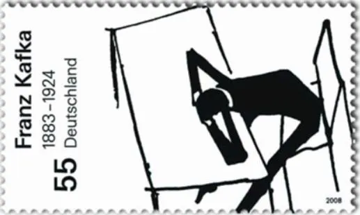 카프카탄생125주년기념우표(독일).JPG