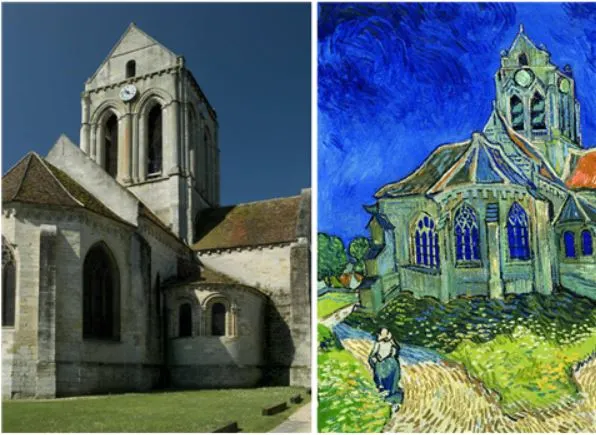 오베를 교회(사진과 고흐의 그림).JPG