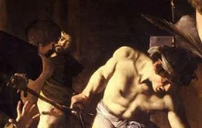 성 마태의 순교세서 그림 속의 카라바조.JPG
