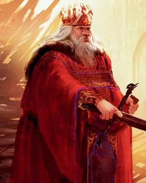 King Aegon Targaryen,The Unworthy - proved to be apt in the face of his excesses and misrule, and many recall him as the very worst of the Targaryen kings_ He had a new crown made for himself, huge and heavy, red gold, each of its points a.jpeg