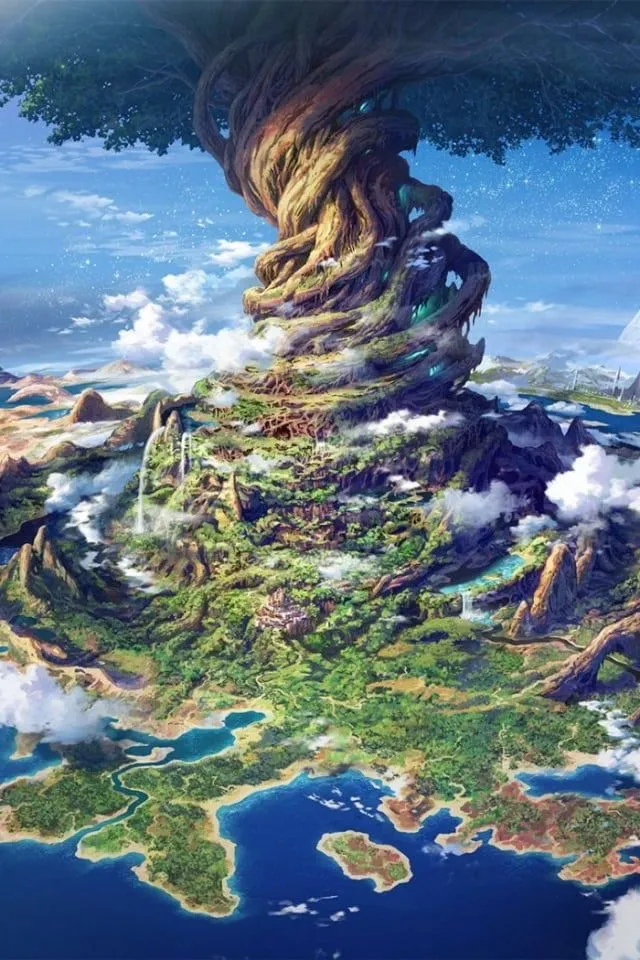 Yggdrasil in norse mythology cosmology, is an immense and central sacred tree_ Around it exists.jpeg