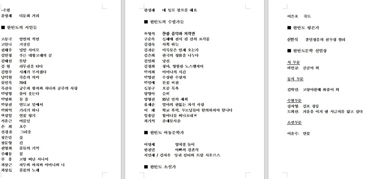 한반도문학 15집 차례2~4.JPG