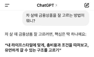 챗GPT질문1)차살때금융상품잘고르는방법.JPG