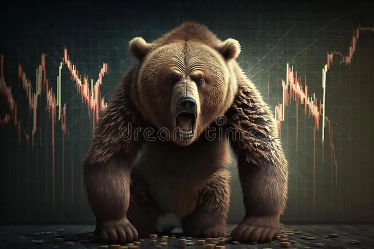Bear market concept with stock chart digital crisis red price drop down chart fall, stoc.jpeg