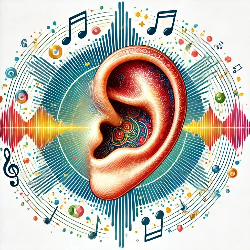 DALL·E 2024-12-01 15.49.18 - A detailed illustration of the outer ear (auricle or pinna) focusing on its anatomical features such as the helix, antihelix, lobule, and tragus. Surr.jpeg