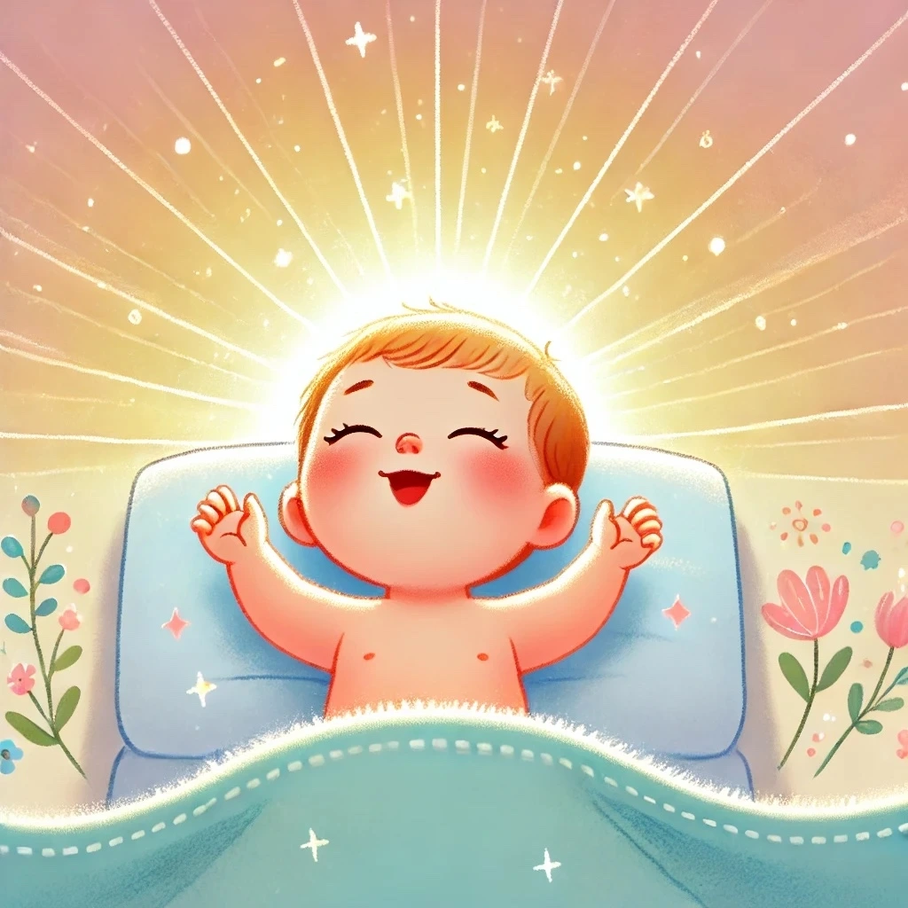 DALL·E 2024-12-18 12.29.51 - A joyful and heartwarming cartoon illustration of a newborn baby taking its first breath of air. The baby is depicted with a radiant and innocent expr.jpeg