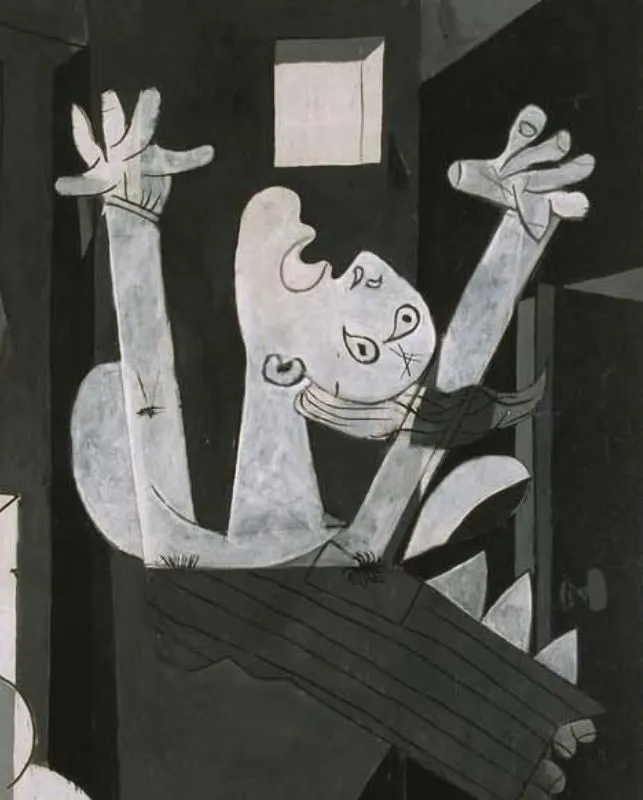 마지막에 있는 사람도 성별은 확실하지 않으나 두 팔을 벌리고 하늘을 향해 몸부림치고 있습니다. 뒤편의 작은 창문으로 보아 이분은 아마 감옥에 있는 분일 수도 있다고 생각되는데, 오른쪽 끝에 출입문이 부서져서 열려있어 꼭 그런 것 만은 아닙니다..JPG