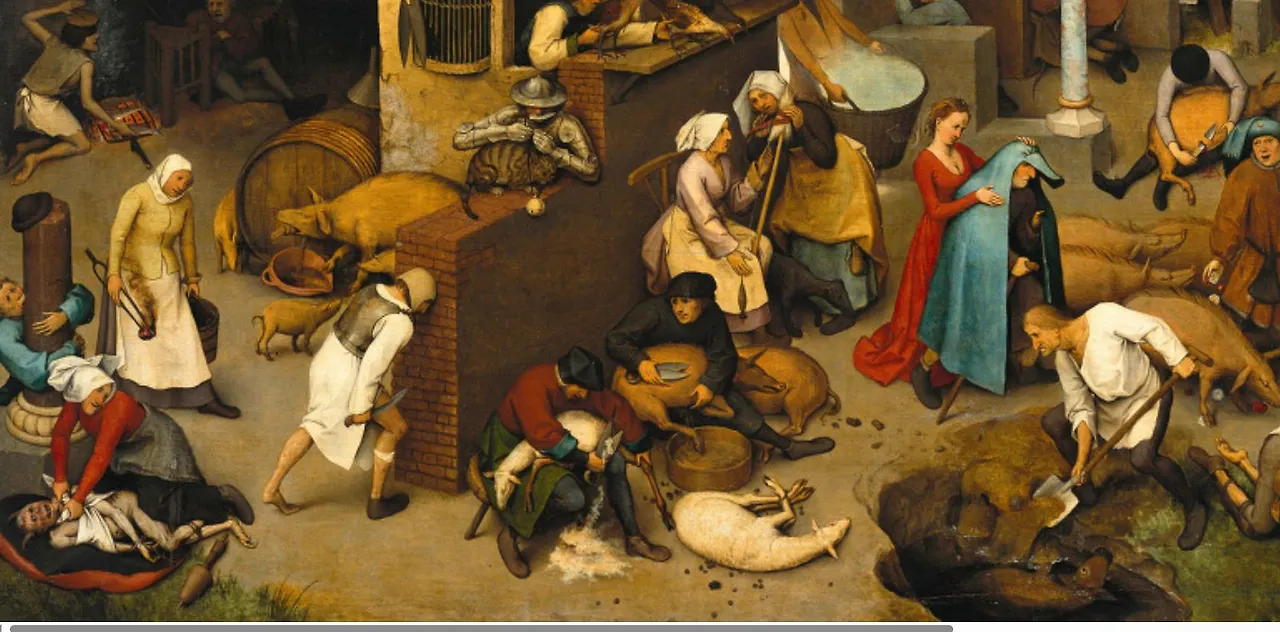 통나무 모자, 숯들기, 벽과 싸움, 고양이 목 방울, 돼지 와인, 양털깍기, 여인들 , 송아지 묻기 등.JPG