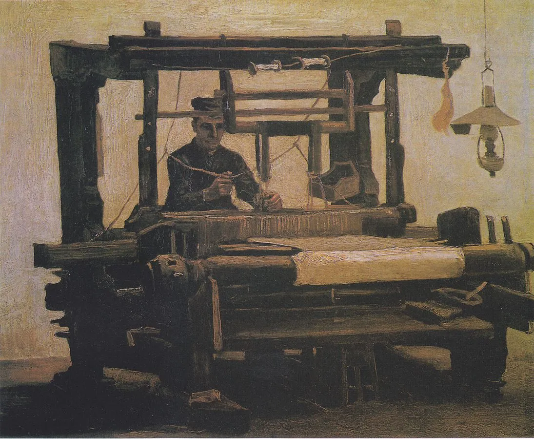 Weaver at the loom (from front) 1884.jpeg