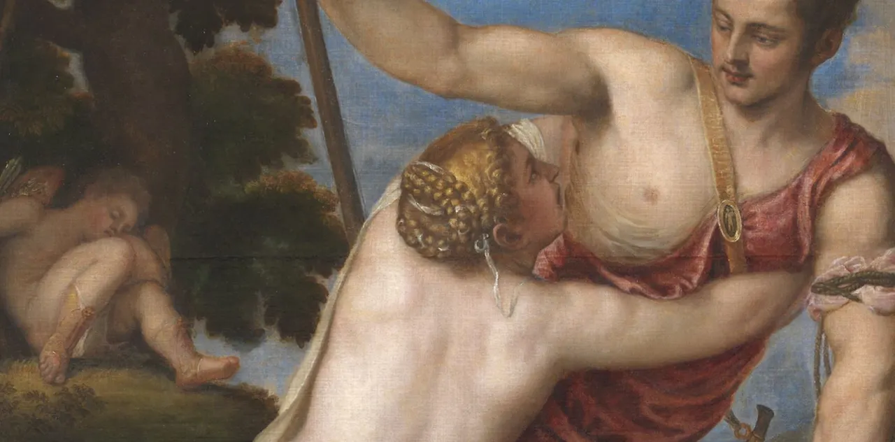 비너스가 등장하는 그림 중에서 비너스가 가장 비참한 자세와 상황으로 묘사되는 그림이 아닐까 생각됩니다. 한 남자가 길을 떠나는데 여인이 그의 가슴을 부여잡고 만류하고 있습니다..JPG