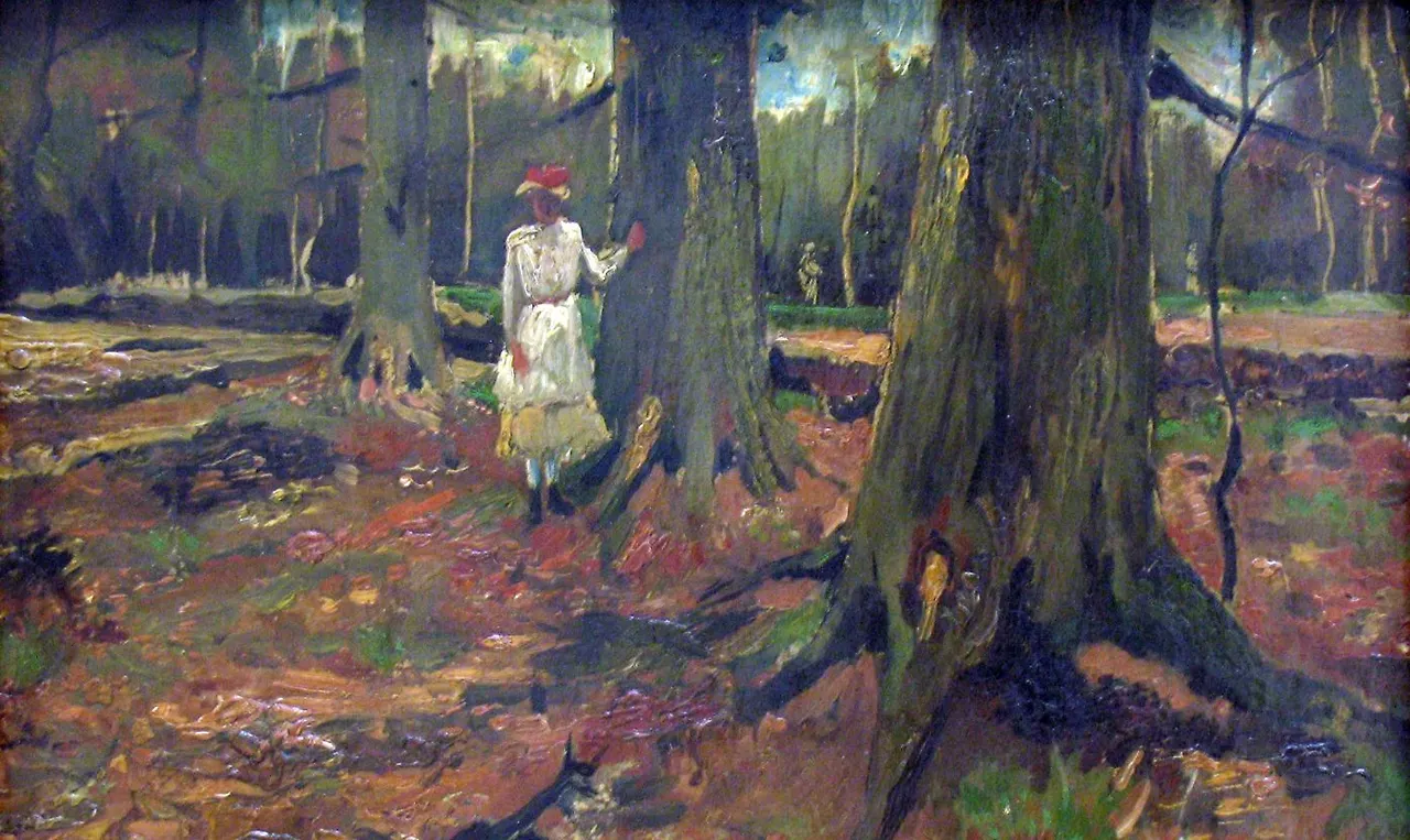 A girl in a forest 1882.JPG