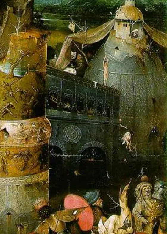 우측 중앙 - 기묘한 건물, 여인 사람들, 나무 사람,.JPG