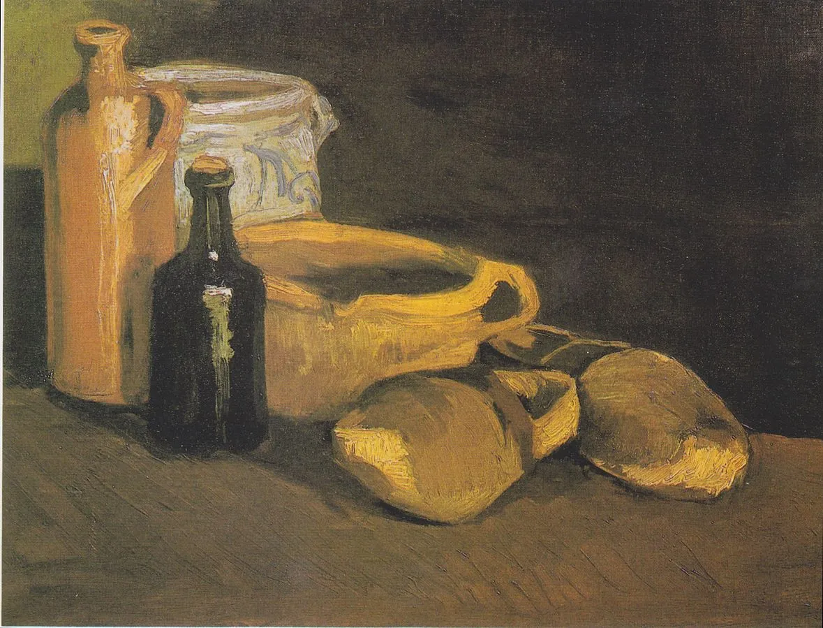Still life with earthenware and wooden shoes.jpeg