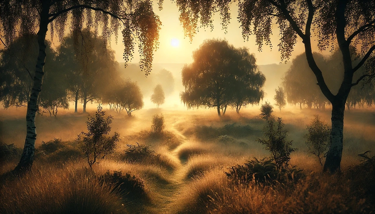 DALL·E 2024-12-05 19.52.49 - A tranquil and serene landscape capturing the peaceful essence of mindfulness and reflection. The scene features a calm, misty meadow at sunrise, with.jpeg