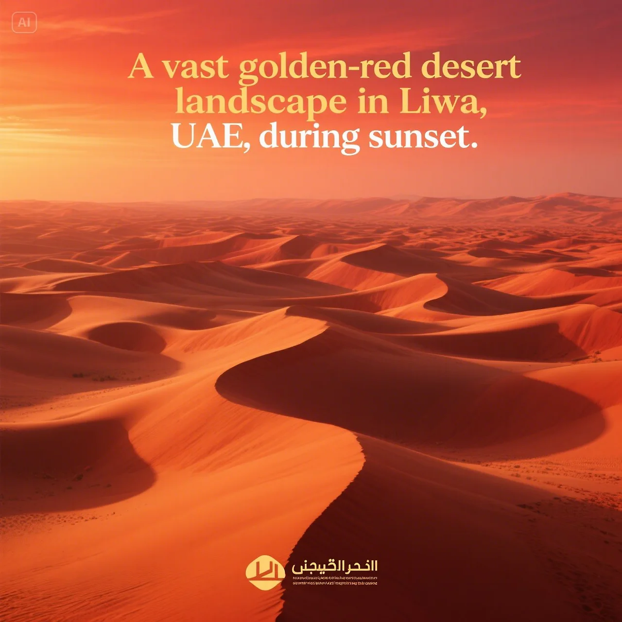 jimeng-2025-05-28-943-“A vast golden-red desert landscape in Liwa, UAE, during sunset. Rolling sand ....jpeg