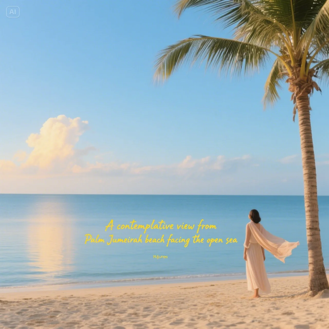 jimeng-2025-05-28-949-“A contemplative view from Palm Jumeirah beach facing the open sea. The horizo....jpeg