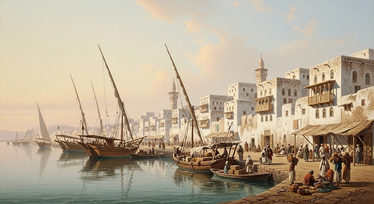 19세기 예멘의 모카항구.jpeg