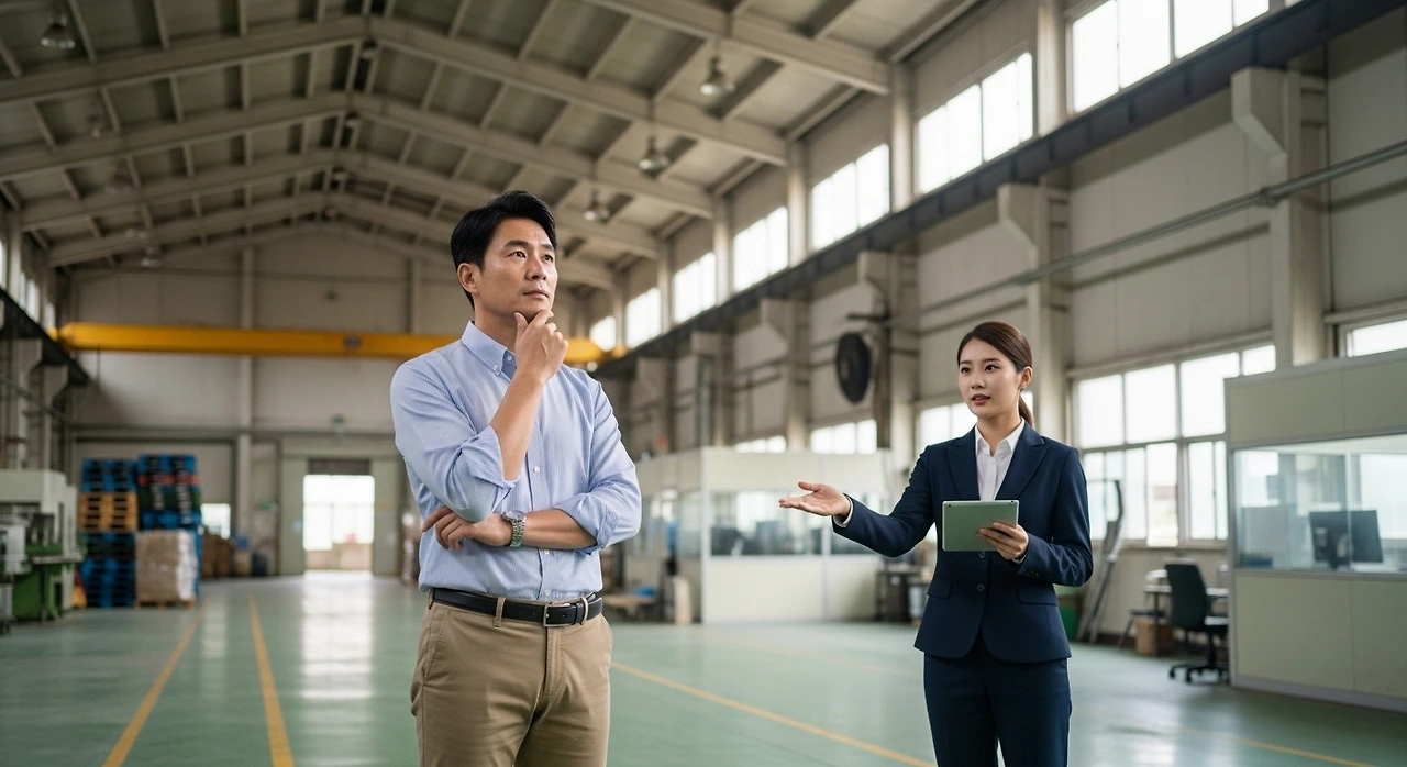 공장 구입을 고민하는 사장님.jpeg