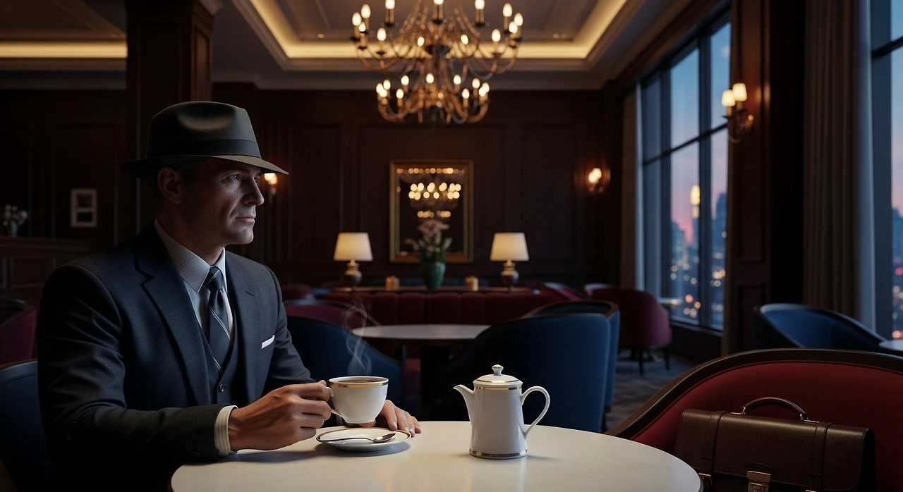 호텔에서 커피를 마시는 스파이.jpeg