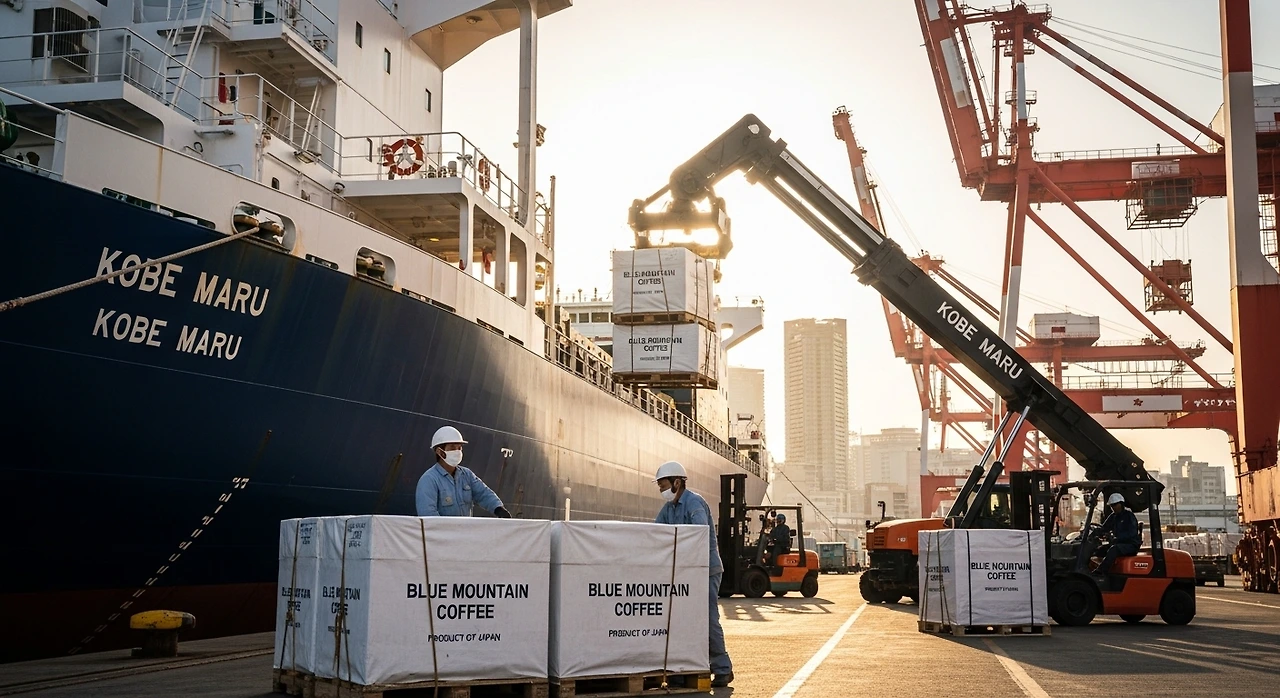 일본에서 블루마운틴을 수입하는 모습.jpeg