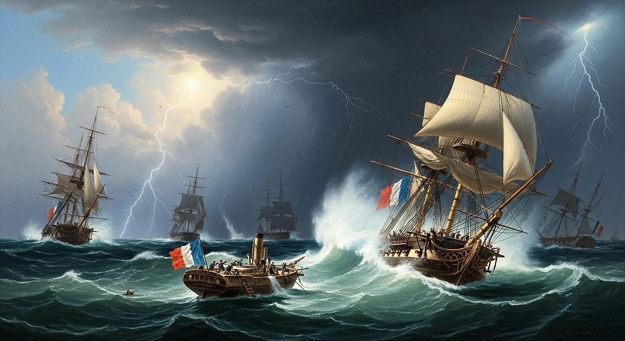 폭풍에 휩싸인 프랑스 해군.jpeg