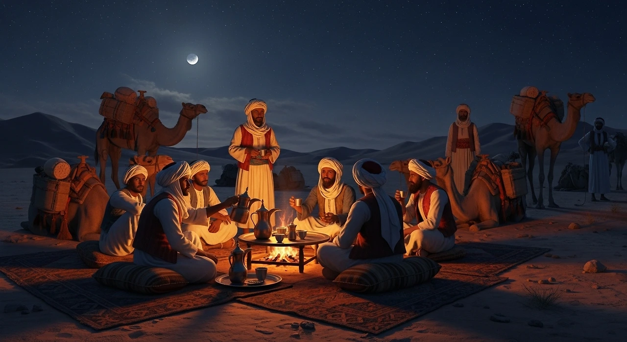 커피를 마시는 이슬람 상인.jpeg