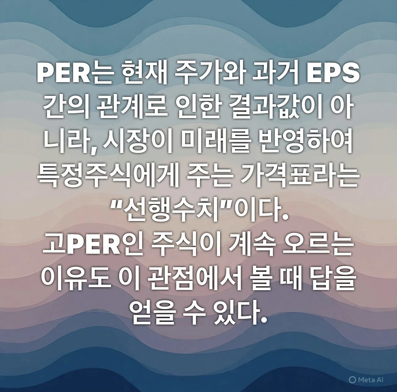 10화 [투자 메시지_10] PER는 미래를 바라본 값이다.