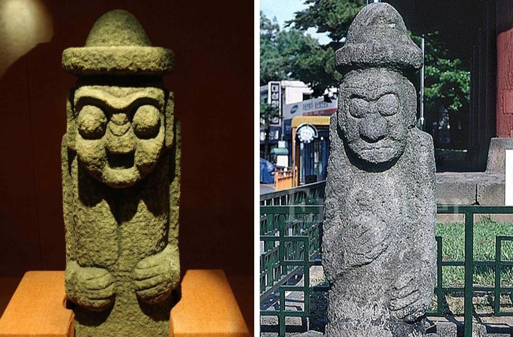 08 랴오닝성 차오양시 젠핑현 박물관 요나라 석인상과 제주 관덕정 돌하르방.jpeg
