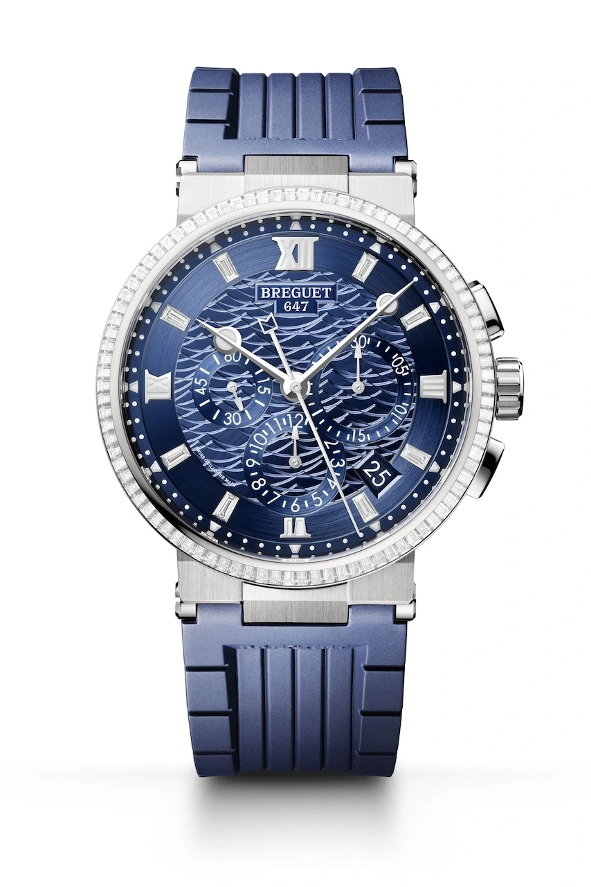 브레게 마린 크로노그래프 5529 화이트 골드.JPG