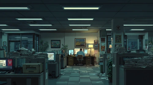madmaiz_Dim_office_at_night_empty_desks_a_lone_man_sitting_unde_76d29d7c-118.png?type=w1