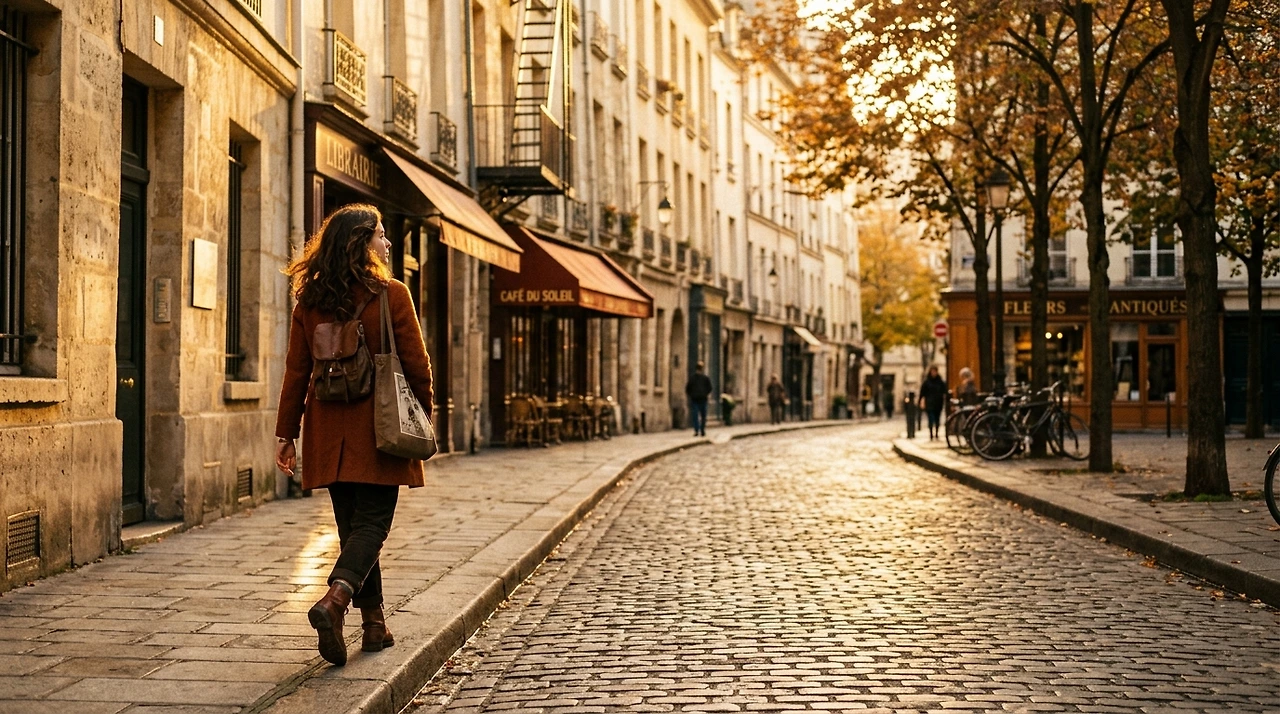 Nostalgic film-style photograph of a woman walking.jpeg