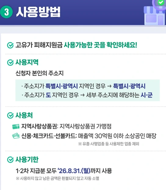 고유가 피해지원금 사용처.PNG