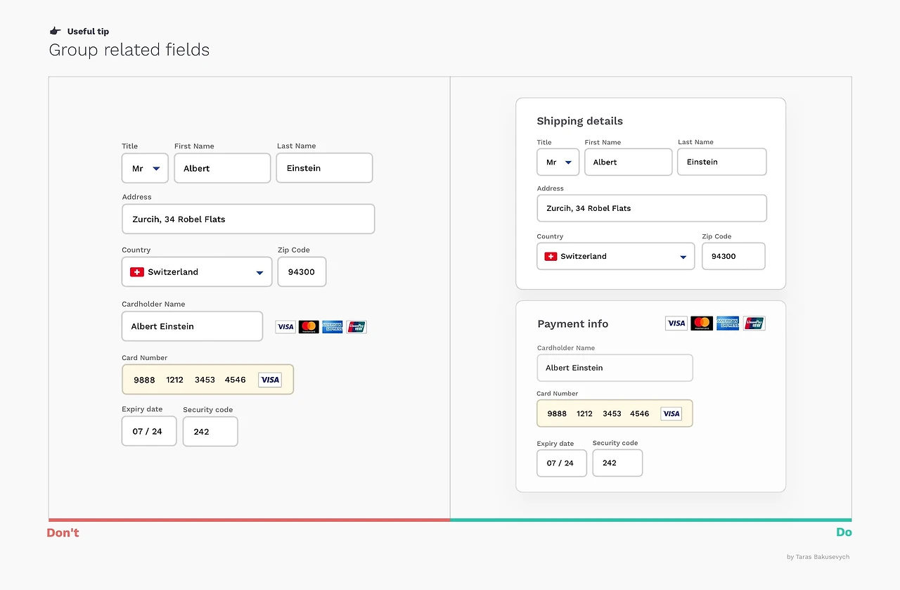 Text fields & Forms design