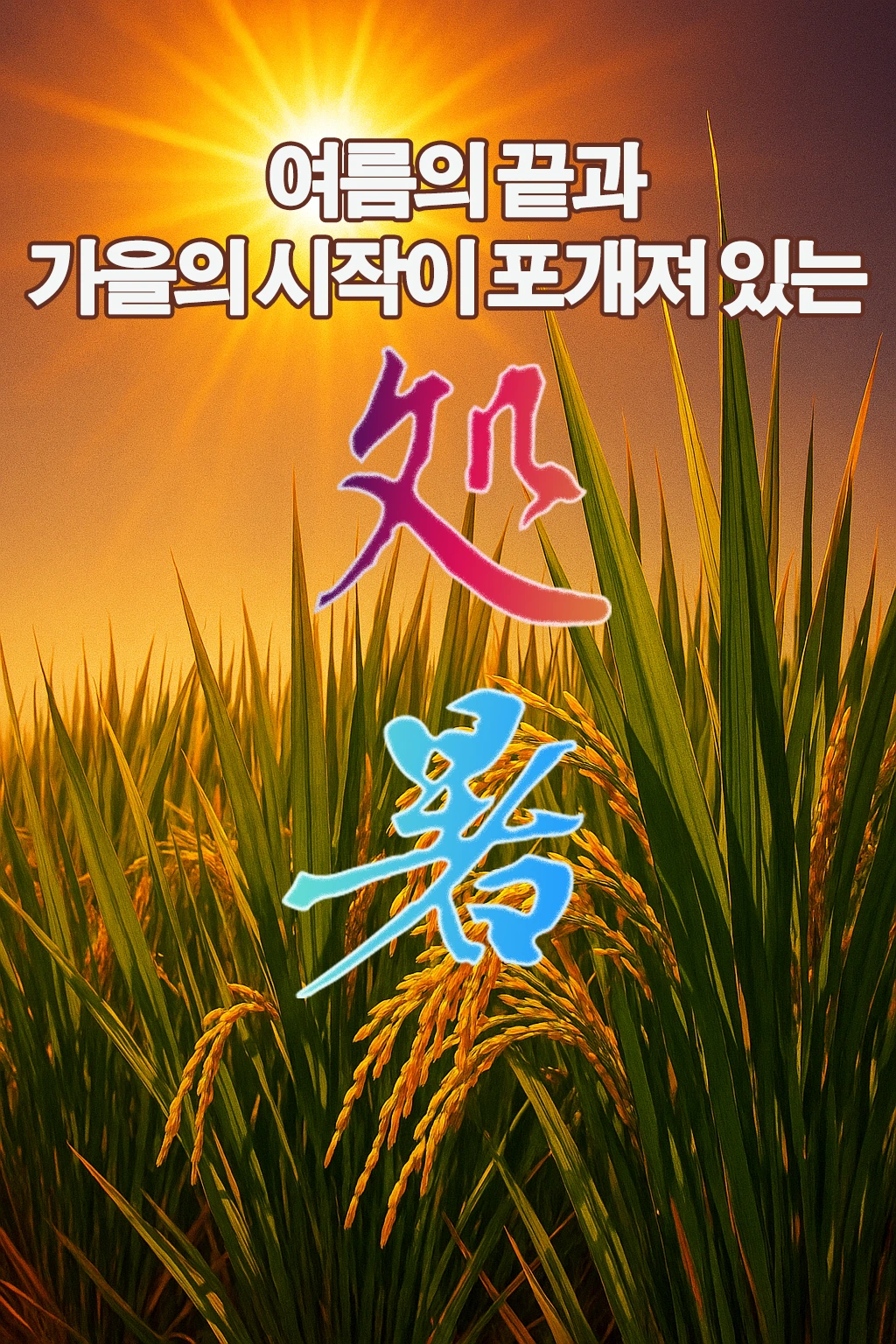 여름과 가을이 만나는 길목에서