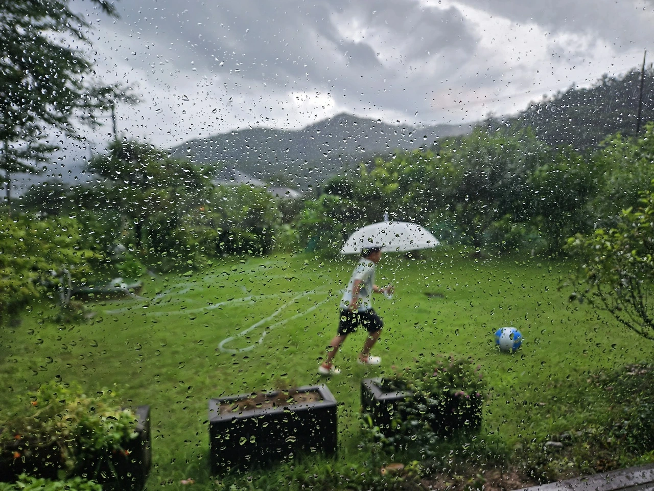 장마철엔 집안으로 비가 샌다.