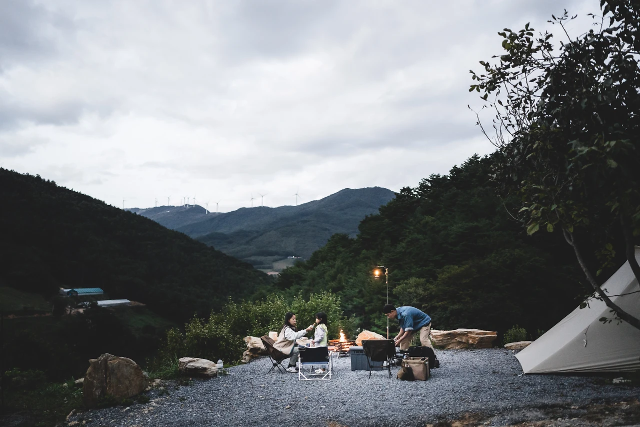 가을 초입 9월 말, 10월 초 산속 캠핑