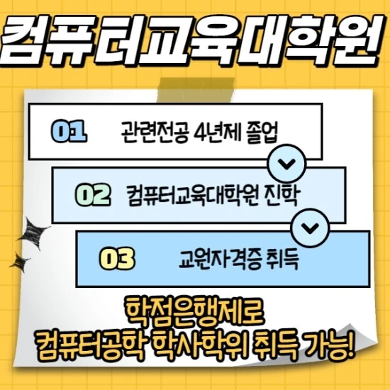 생각보다 컴퓨터교육대학원 진학조건 갖추기 쉬워요!