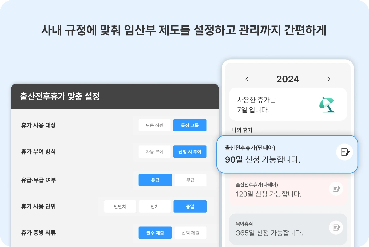 출산휴가와 육아휴직, 연속 사용과 동시 사용 여부는?