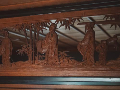 야마나시 메이죠의 안채에 걸린 죽림칠현의 교창 - 홈페이지 인용