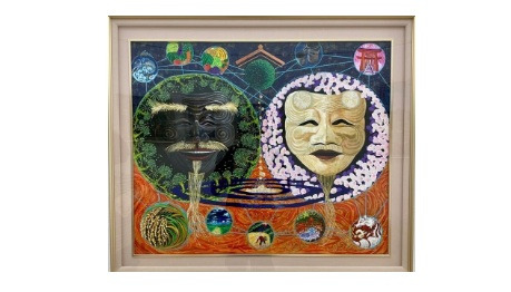 사케 공정을 표현한 전통예능 노(能)의 가면